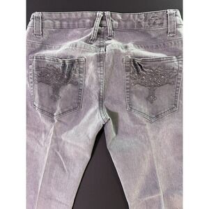 Mecca Femme Bootcut Jeans Women's Size 13/14 Cross Embroidery Y2K